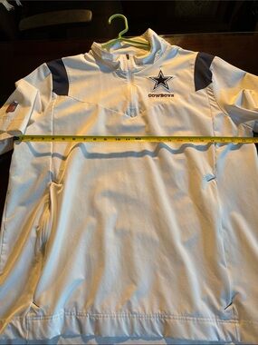 NFL White Dallas Cowboys Quarter-Zip Pullover ON FIELD